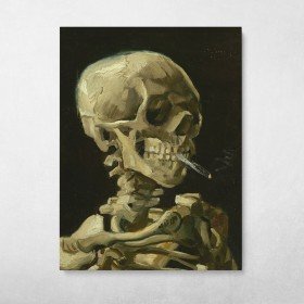 Skeleton With Burning Cigarette - Van Gogh