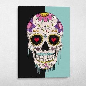 Sugar Skull Pop Graffiti Street Art