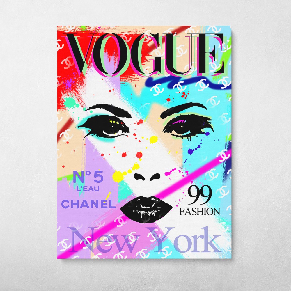 Vogue Cover New York Pop Art Fashion Glam Wall Art