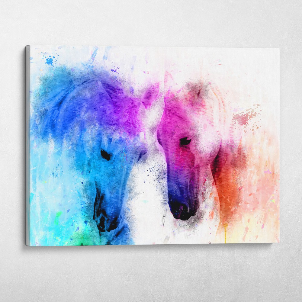 Watercolor Horses Watercolor Horses